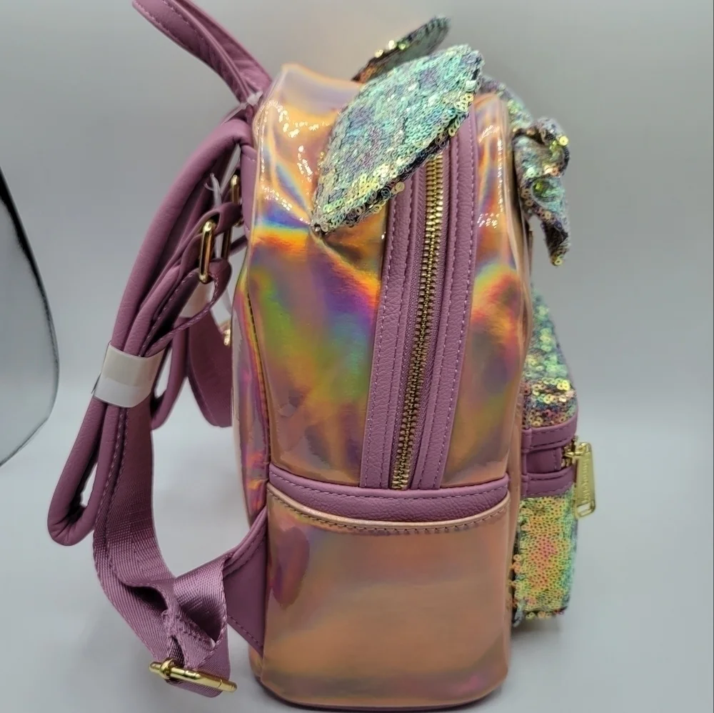 Loungefly Pink EARidescent Iridescent Disney Parks 50th Anniversary Backpack